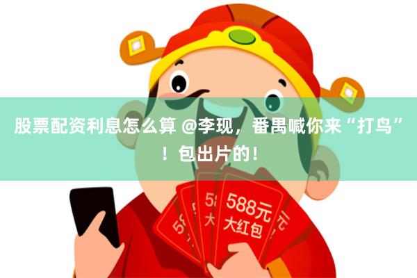 股票配资利息怎么算 @李现，番禺喊你来“打鸟”！包出片的！