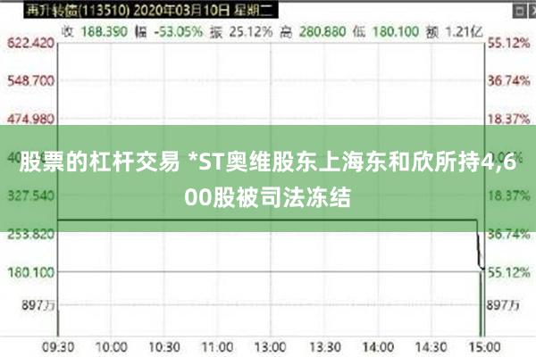 股票的杠杆交易 *ST奥维股东上海东和欣所持4,600股被司法冻结