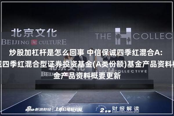 炒股加杠杆是怎么回事 中信保诚四季红混合A: 中信保诚四季红混合型证券投资基金(A类份额)基金产品资料概要更新