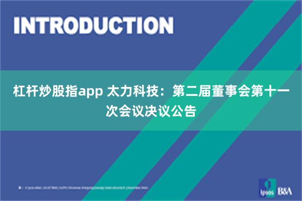 杠杆炒股指app 太力科技：第二届董事会第十一次会议决议公告