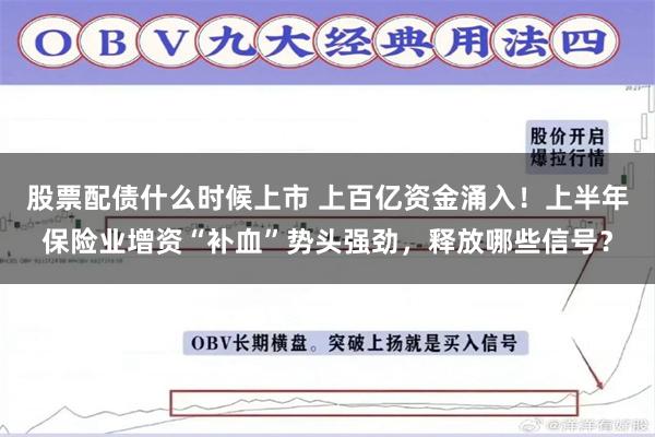股票配债什么时候上市 上百亿资金涌入！上半年保险业增资“补血”势头强劲，释放哪些信号？